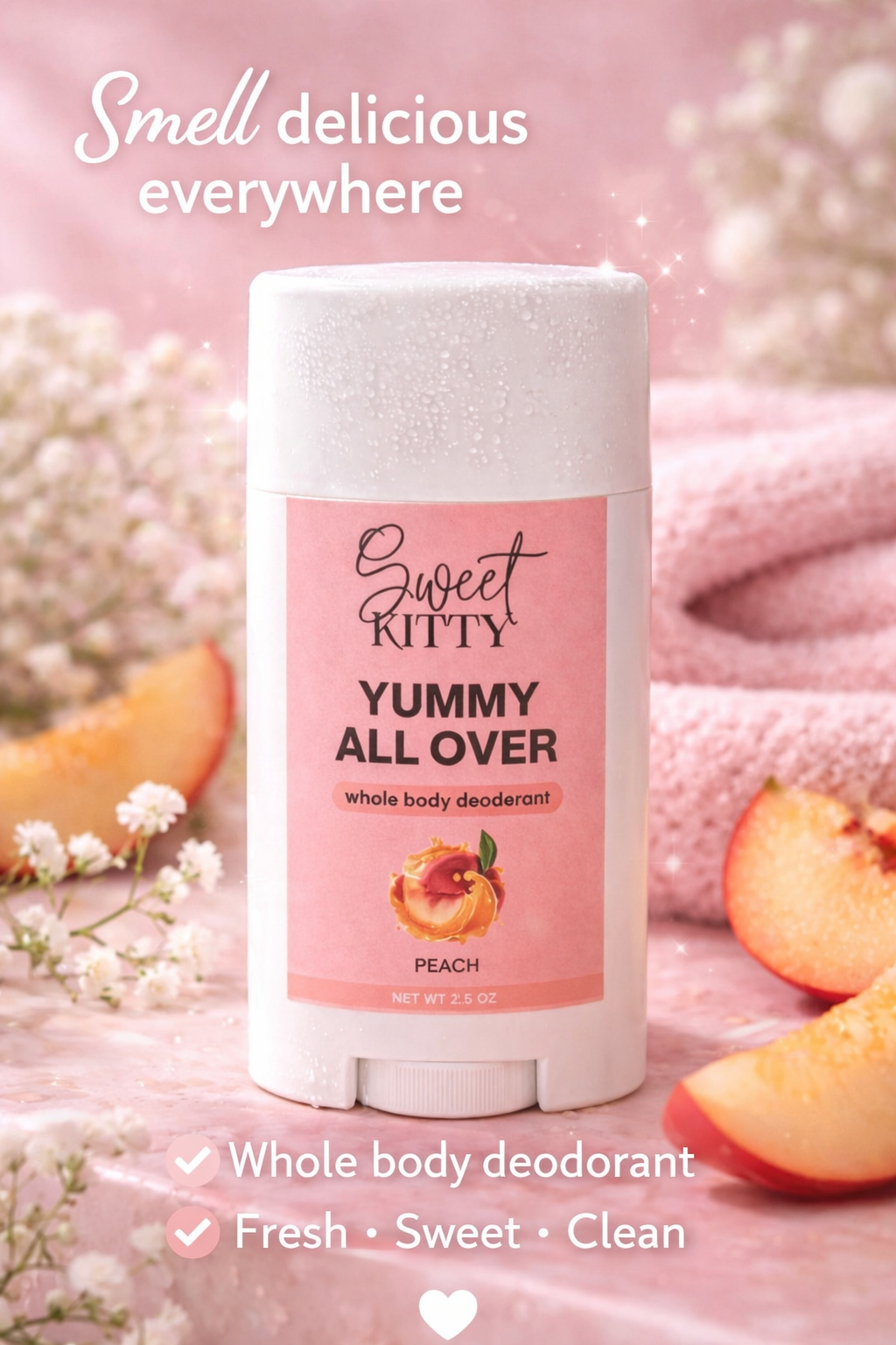 Yummy All Over Peach Body Deodorant