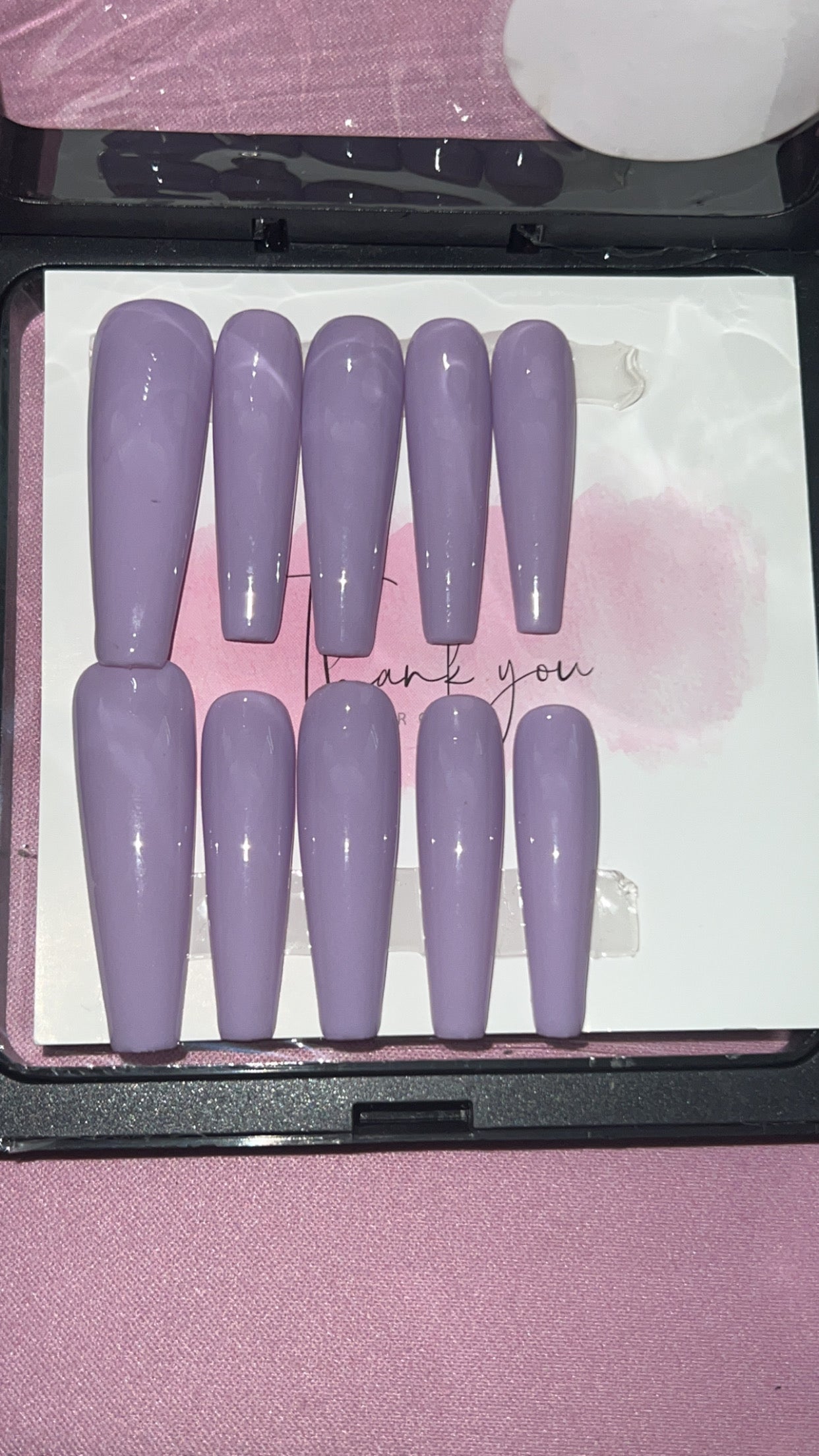 Purple Pleasure Acrylic Nail set(Size small)