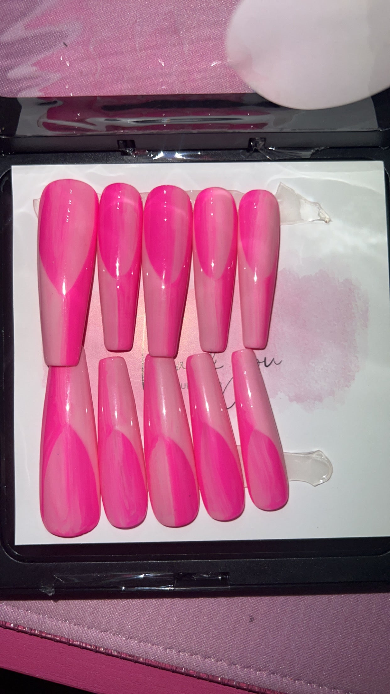 Pretty Pink Acrylic Nail Set