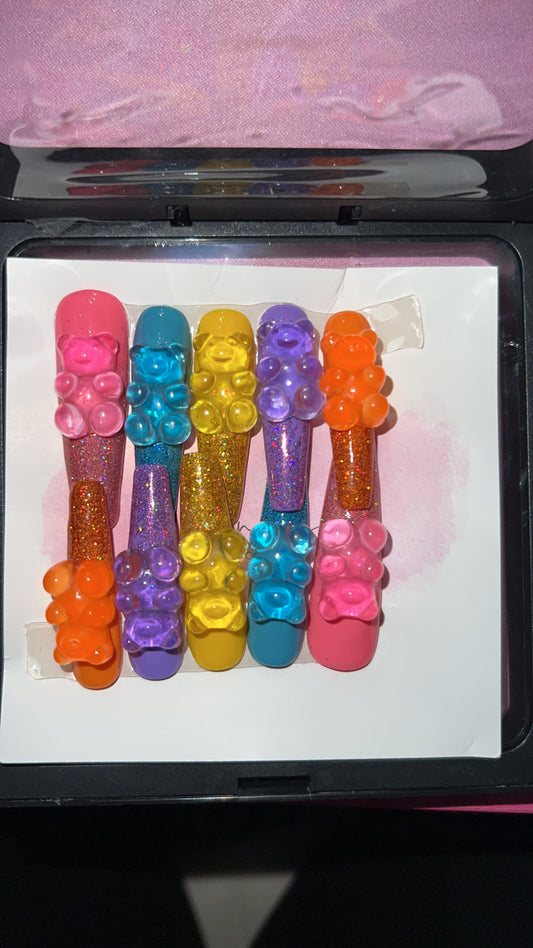 Gummy Bear Acrylic Nail Set