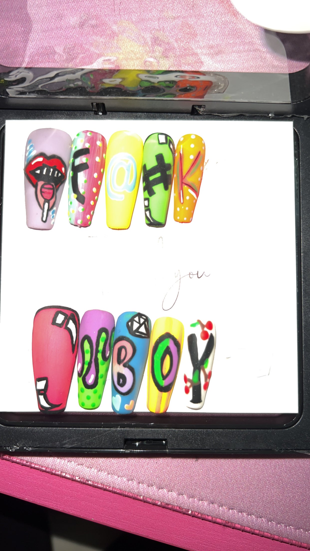 F**k Boy Acrylic Nail Set