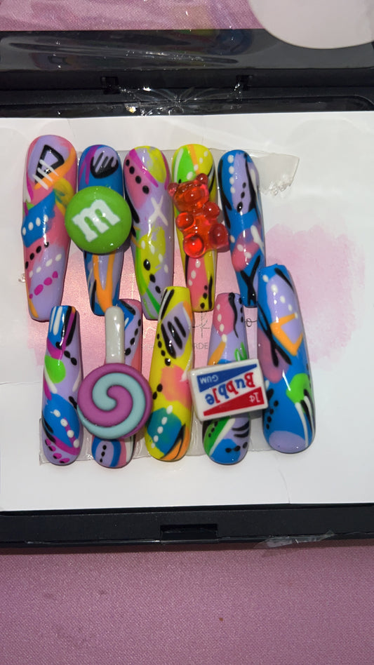 M&M Acrylic Nail Set(Small)